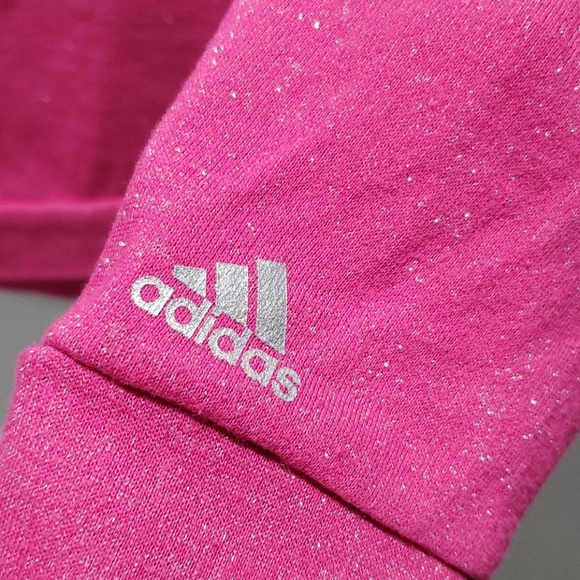 Adidas Girls’ Hot Pink Hoodie – XL Pullover Sweatshirt for Chilly Days - Picture 4 of 5